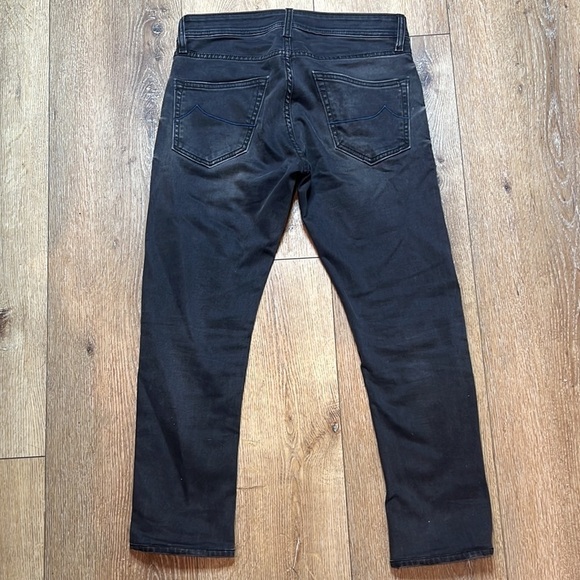 Jacob Cohen Black Wash Cropped Skinny Jeans Size 30 - Picture 2 of 8